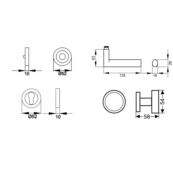 Madeira ER/FS 45, Wechselgarnitur links FS Antik Bronzeoptik