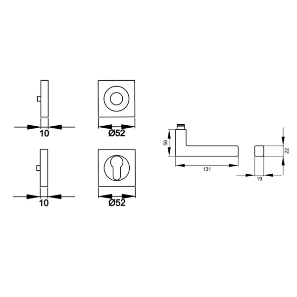 Seattle ER/FS 46Q, Profilzylinder FS Antik Bronzeoptik