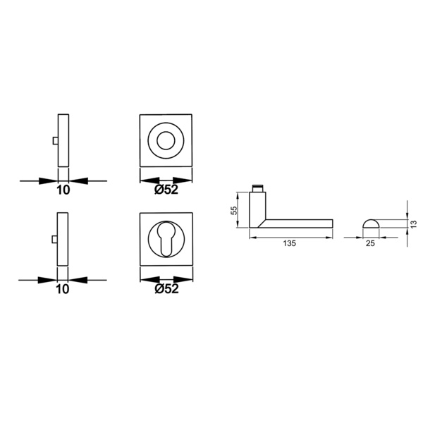 London ER/FS 51Q, Profilzylinder FS Edelst. matt