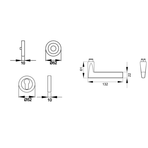 Montana ER/FS 54, Profilzylinder FS Kosmos Schwarz