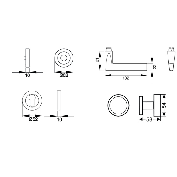 Montana ER/FS 54, Wechselgarnitur rechts FS Kosmos Schwarz