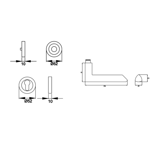 Paris ER/FS 55, Profilzylinder FS Edelst. matt