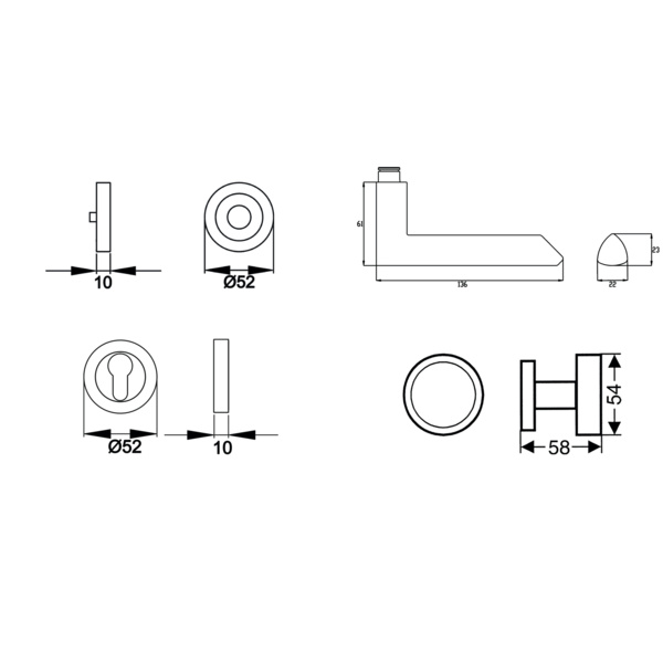 Paris ER/FS 55, Wechselgarnitur rechts FS Kosmos Schwarz