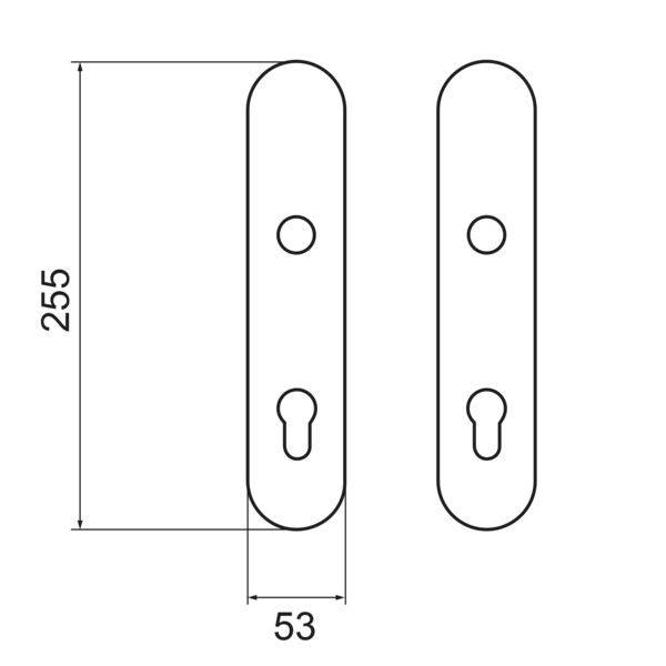 Feuerschutz ESG 675DF PZ92 83, Schutzgarnitur Klasse ES1 Kosmos Schwarz