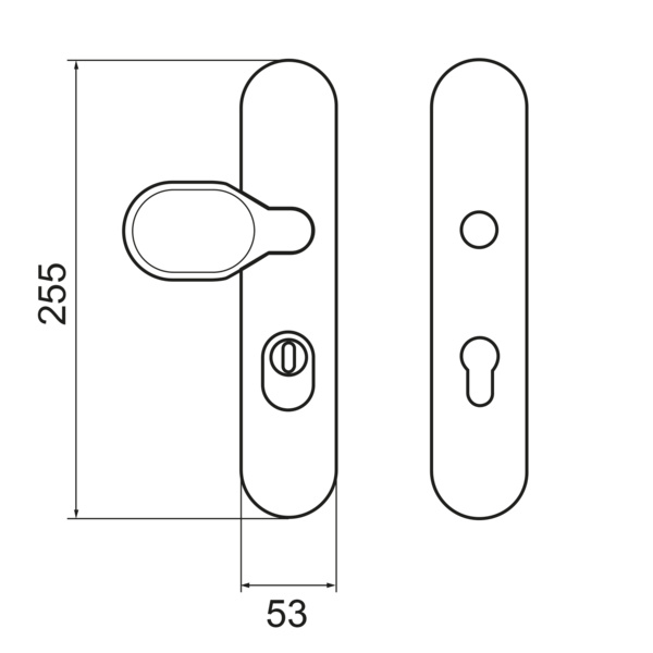 Zylinderschutz ESG 675K PZ72 83, Schutzgarnitur Klasse ES1 Kosmos Schwarz