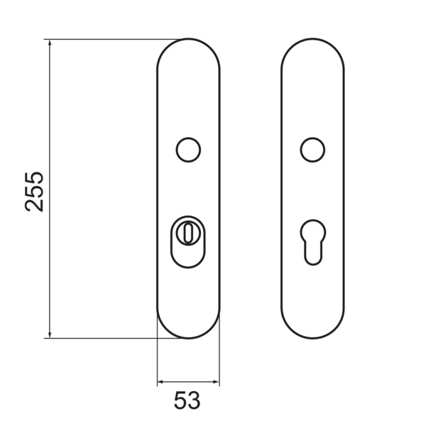 Zylinderschutz ESG 675KD PZ72 83, Schutzgarnitur Klasse ES1 Kosmos Schwarz