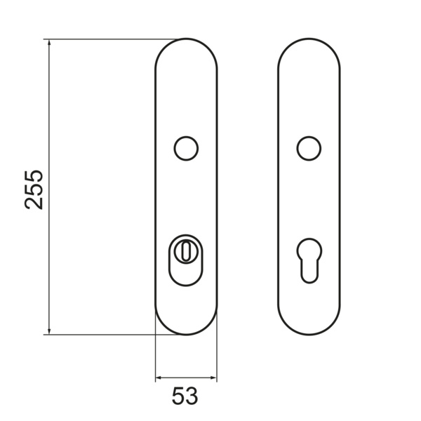 Feuerschutz+Zylinderschutz DESG 675KDF PZ88 83, Schutzgarnitur Klasse ES1 Kosmos Schwarz