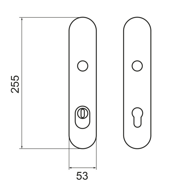 Feuerschutz+Zylinderschutz ESG 675KDF PZ92 71, Schutzgarnitur Klasse ES1 Edelst. matt