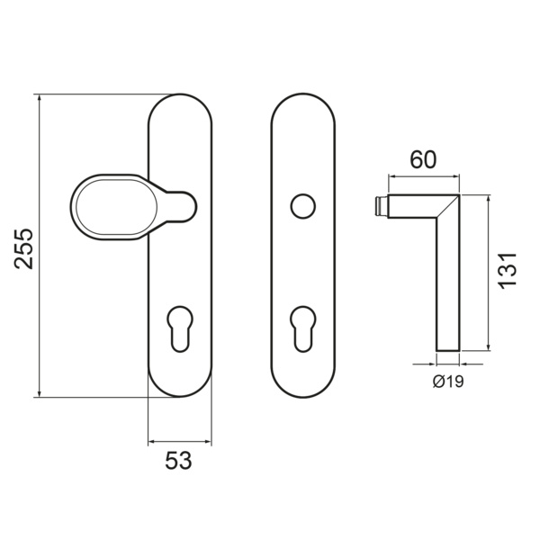 Rhodos ESG28 675 PZ92 83, Schutzgarnitur Klasse ES1 Kosmos Schwarz