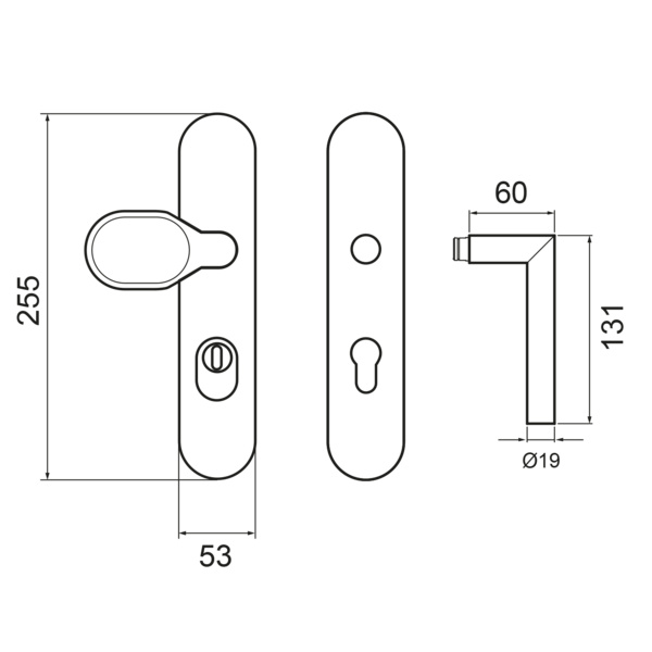 Rhodos ESG28 675K PZ72 83, Schutzgarnitur Klasse ES1 Kosmos Schwarz