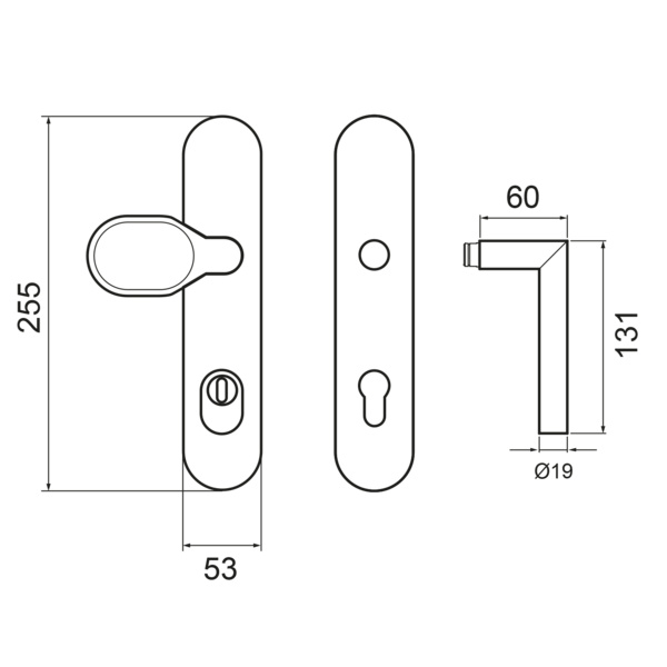 Rhodos DESG28 675KF PZ88 83, Schutzgarnitur Klasse ES1 Kosmos Schwarz