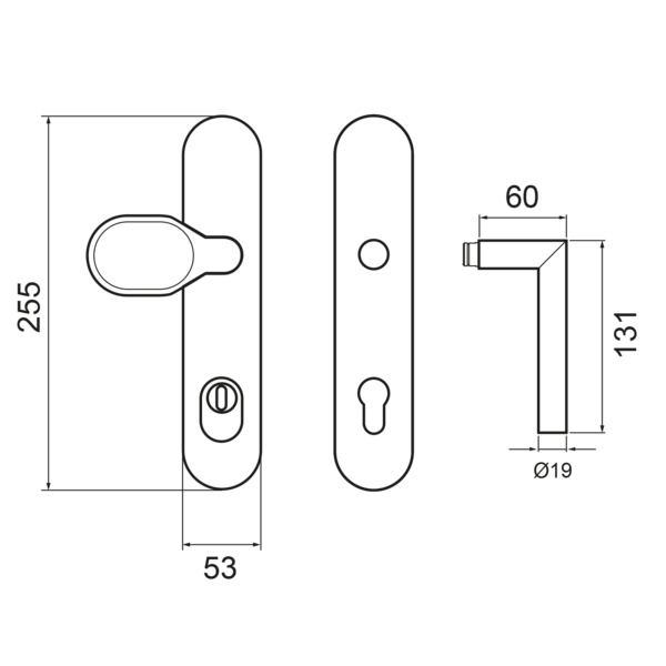 Rhodos ESG28 675KF PZ92 83, Schutzgarnitur Klasse ES1 Kosmos Schwarz