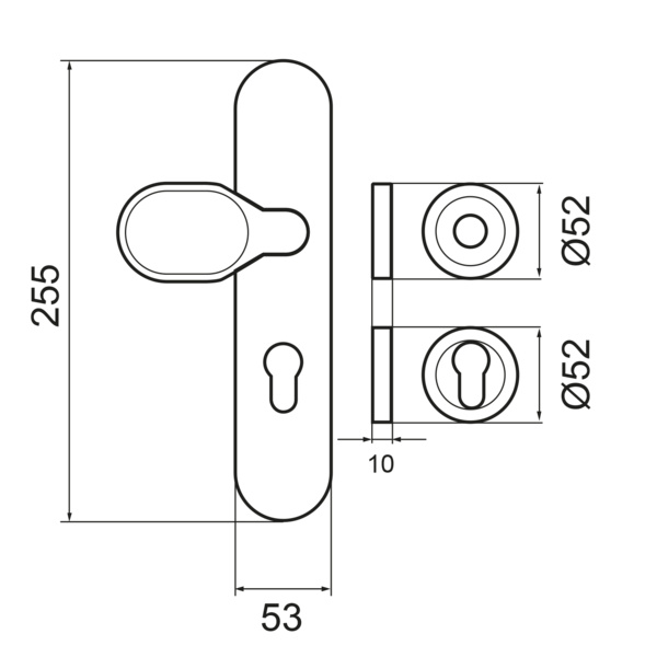 Standart ESGR 680 PZ72 83, Schutzgarnitur Klasse ES2 Kosmos Schwarz
