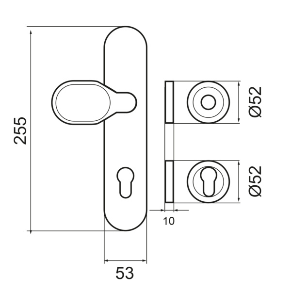 Standart ESGR 680 PZ92 83, Schutzgarnitur Klasse ES2 Kosmos Schwarz