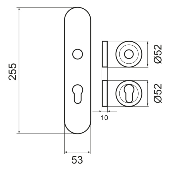 Standart ESGR 680D PZ72 83, Schutzgarnitur Klasse ES2 Kosmos Schwarz