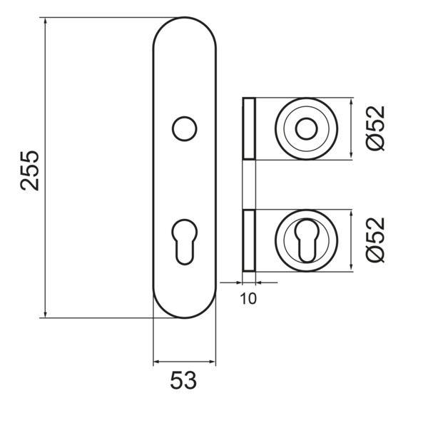 Feuerschutz DESGR 680DF PZ88 83, Schutzgarnitur Klasse ES2 Kosmos Schwarz