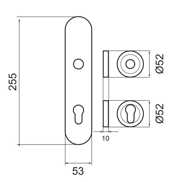 Feuerschutz ESGR 680DF PZ92 83, Schutzgarnitur Klasse ES2 Kosmos Schwarz