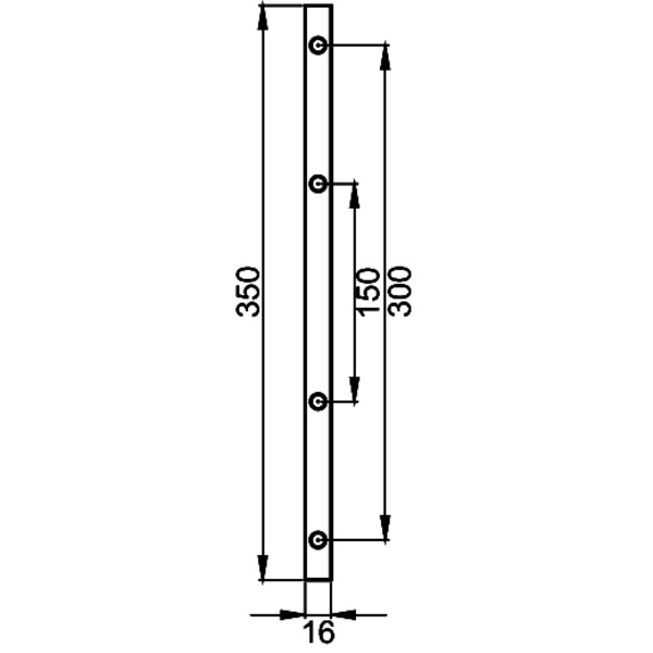 ESL ESL 300 71, Stoßgriff (L:350mm A:150/300 mm) Edelst. matt 1 St.