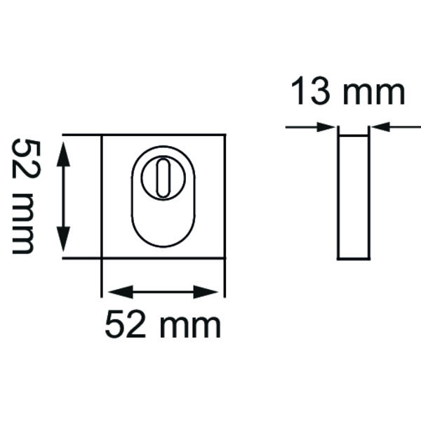 ESR700 ESR700Q KS 71, Schutzrosette mit Kernziehschutz RC2 Edelst. matt 1 Paar
