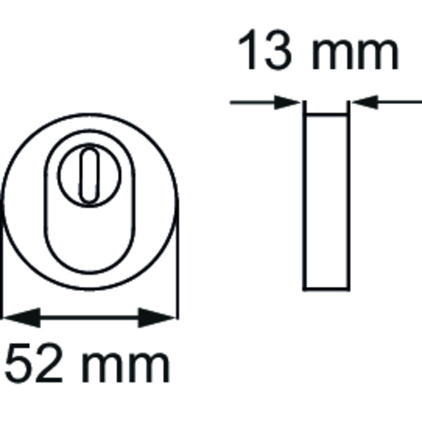 ESR700 ESR700 KS 83, Schutzrosette mit Kernziehschutz RC2 Kosmos Schwarz 1 Paar