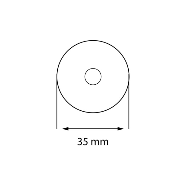 EZ1070 71 -Unterlegscheibe für Stoßgriff Befestigung, Ø 35mm, mittig gelocht für M8 Schraube in Edelstahl matt
