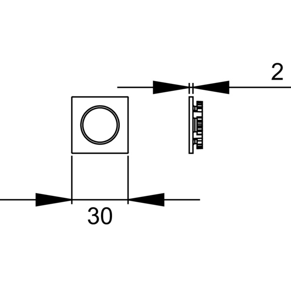 Mini Rosette EZ140Q DR 84, Minirosette Drücker Polaris Weiß 1 St.