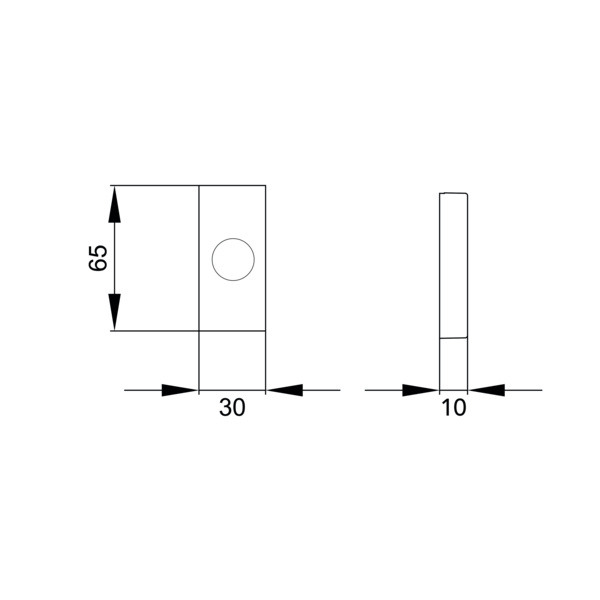Rahmenrosette EZ149QV 26 71, Edelst. - Klipprosette mit Metallunterkonstr. Drücker Edelst. matt 1 St.