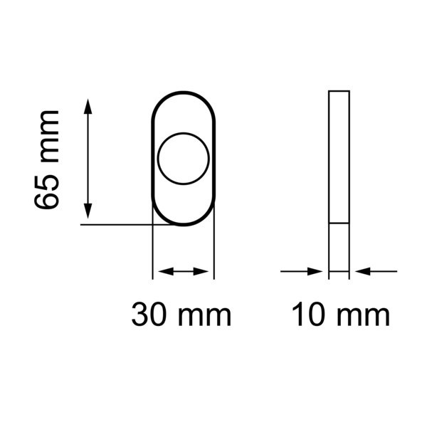 Rahmenrosette EZ149V 26 83, Edelst. - Klipprosette mit Metallunterkonstr. Drücker Kosmos Schwarz 1 St.