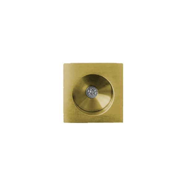 Schiebetürmuschel EZ1705Q, in Messing matt Fingermuschel Messing matt