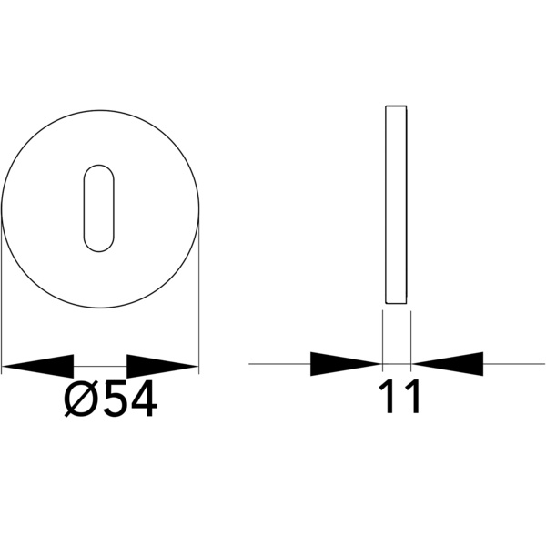 Slim Style EZ170B BB 71, Klipprosette Buntbart Edelst. matt 1 St.