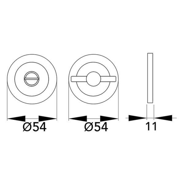 Slim Style EZ170 BAD 73, Klipprosette Bad Edelst. poliert/matt 1 Set