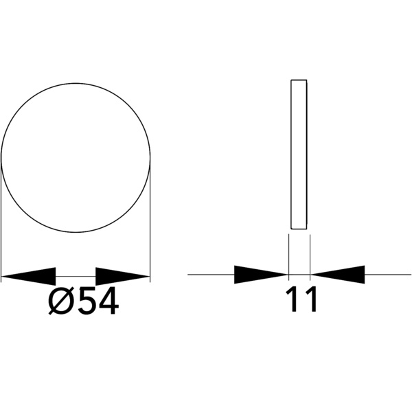 Slim Style EZ170B BL 71, Klipprosette Blind Edelst. matt 1 St.