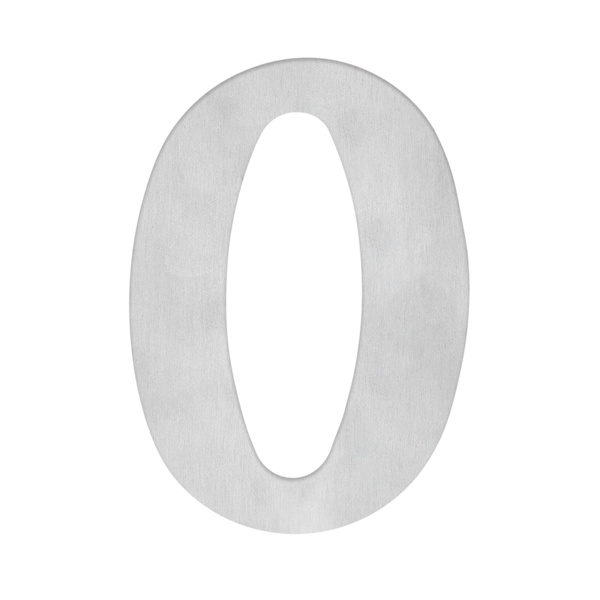 Nummer EZ205 0, in Edelst. matt Hausnummer Edelst. matt