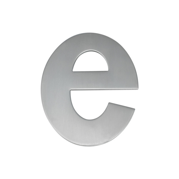 Buchstabe EZ205 E, in Edelst. matt Hausnummer Edelst. matt