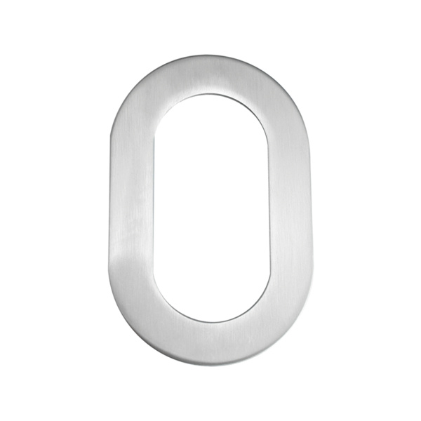 Nummer EZ207 0, in Edelst. matt Hausnummer Edelst. matt