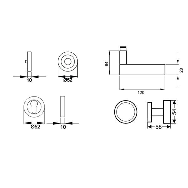 Chicago R220, Wechselgarnitur rechts Chrom/Chrommatt