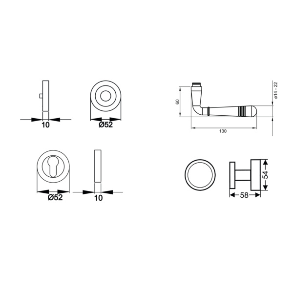 Montmartre R270, Wechselgarnitur links Zirkonium poliert