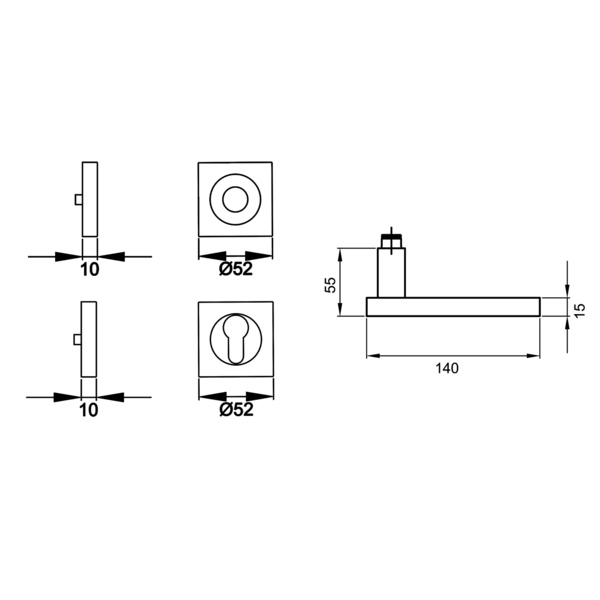 Torino R53QY, Profilzylinder Chrom
