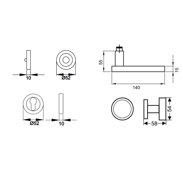 Torino R53Y, Wechselgarnitur rechts Nickelmatt