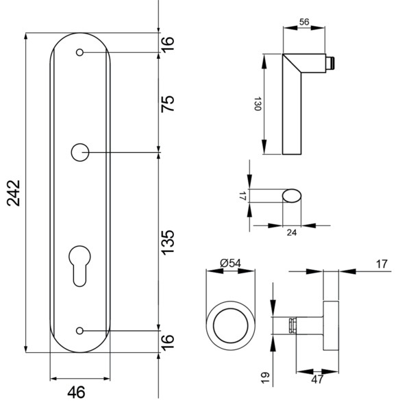 Verona RL37 WGR92 60, Wechselgarnitur Nickelmatt