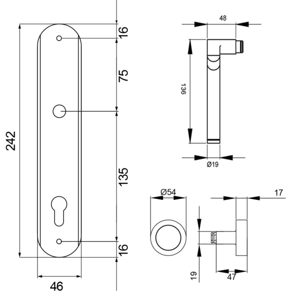 Starlight RL38 WGR92 65, Wechselgarnitur Chrom/Edelst. matt