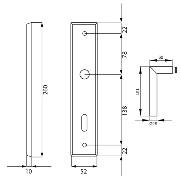 Renovierungslangschildgarnitur Rhodos RLE28 BB072 83, Buntbart Kosmos Schwarz