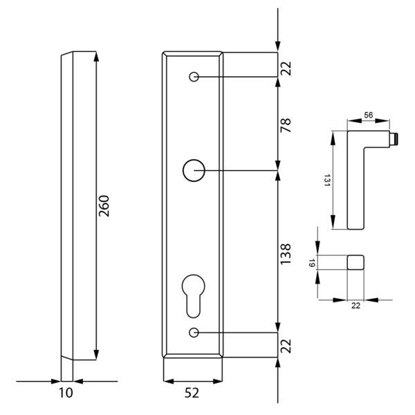 Seattle RLE46 PZ092 83, Profilzylinder Kosmos Schwarz