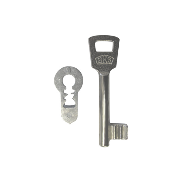 Glastürzubehör S0 BB, BB-Einsatz mit Schlüssel für PZ-Schloss