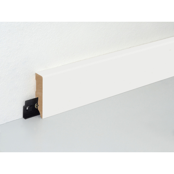 Sockelleiste FU062L foliert 15 x 58 mm Weiß FOFA015 240 cm