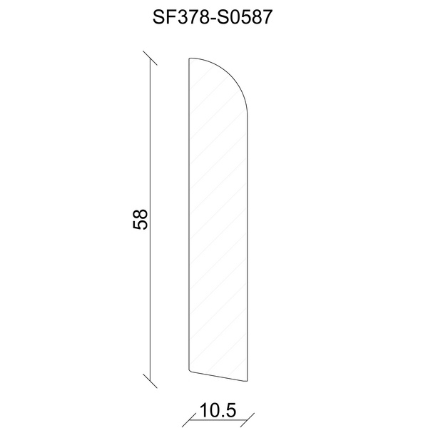 Sockelleiste SF378/S0587 10,5 x 58 mm Fichte astig roh 240 cm