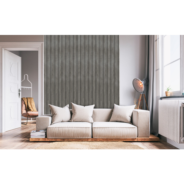 Akustikpaneel Dekorfolie Beton FOFA06V - MDF Schwarz - PET-Faserplatte Schwarz