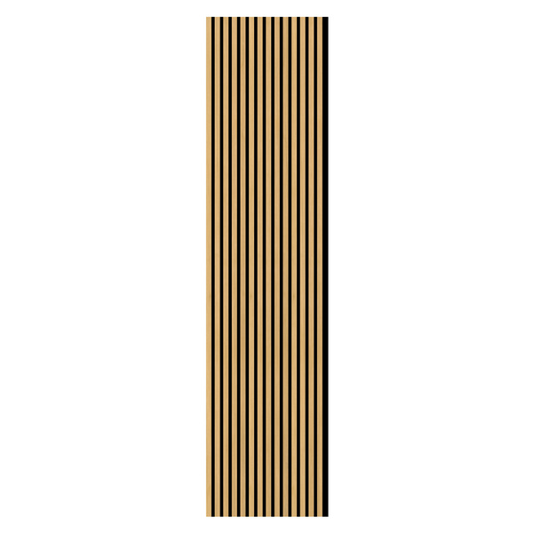 Akustikplatte PET+MDF 572,5x19mm Eiche natur FREI071, roh furniert, 267cm