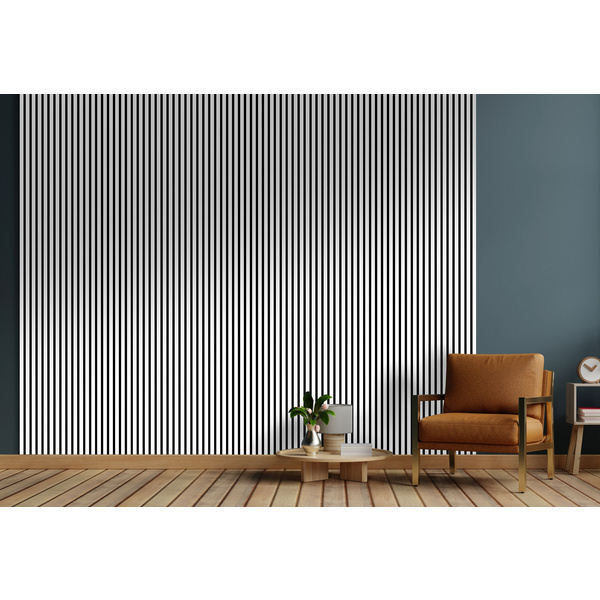 Akustikplatte PET+MDF 572,5x19mm Weiß FOFA015 foliert, 267cm