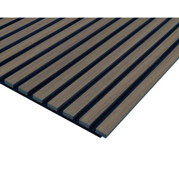 Akustikplatte PET+MDF 572,5x19mm Walnuss FRWA071, furn., 267cm